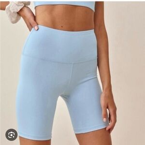 Reformation 7 in biker shorts